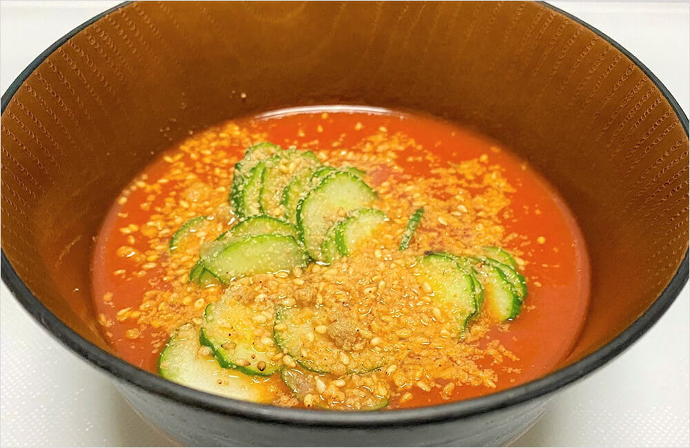 冷や汁風トマトスープ