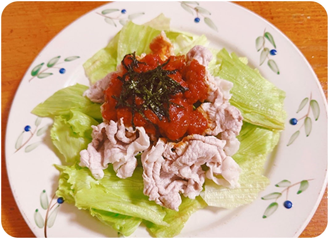 冷しゃぶのトマトソースがけ