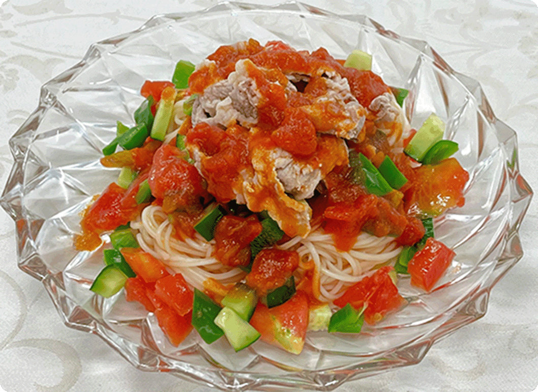 野菜とトマトの<wbr/>そうめん