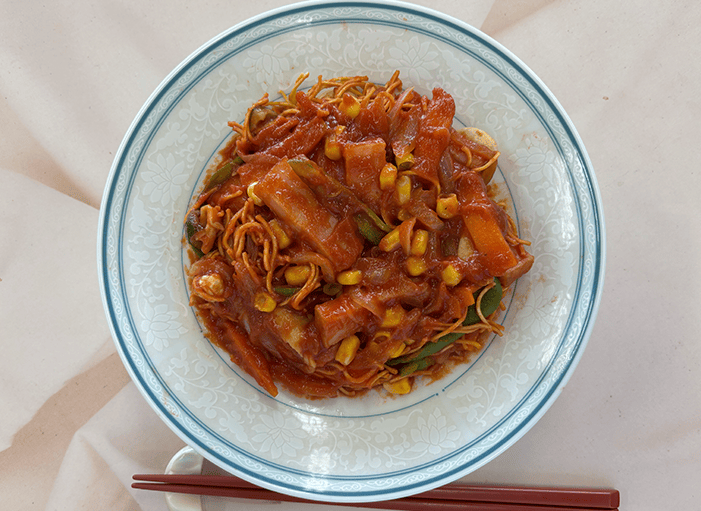 ナポリタン風皿うどん