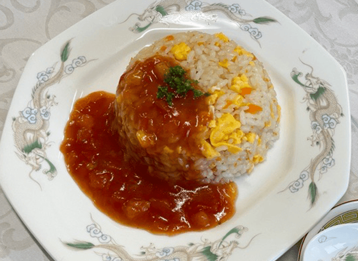 ピラフ＆トマトのうまみあんかけ